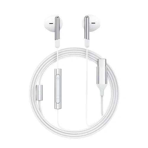 Acefast Type-C Wired Earphones with Microphone L3 White - Saif Al Najmi Kw